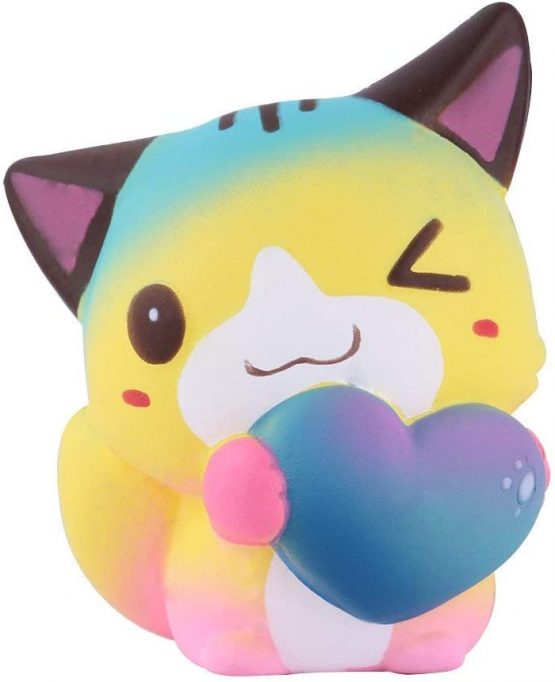 Anboor Squishies Cat Love Heart Kawaii Soft Squishy Slow Rising Scented Animal Squishies Stress Relief Toys Prime Collection Gift 1PCS