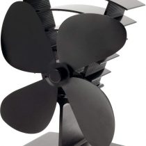 Valiant (FIR361) Premium IV 4-Blade Heat Powered Log Burner & Stove Fan, Black