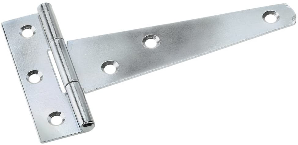 Merriway BH02019 Tee Hinge, Bright Zinc Plated 100 mm (4 inch) , Pack of 2 Piece