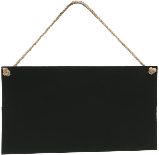 rosenice Mini Black Wooden Message Signs rectanguilaire 26 x 14 cm