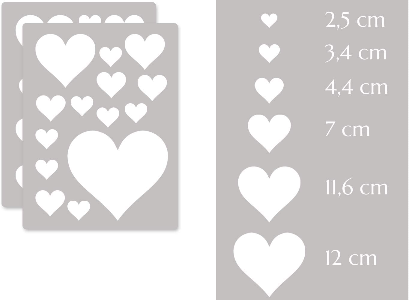 PREMYO Set of 32 Heart Wall Stickers Kids - Nursery Decor Easy to Apply - Decals for Bedrooms for Girls Boys White - Image 2
