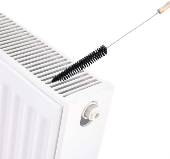 AIEVE Radiator Cleaner Brush , 70CM Radiator Brush , Flexible Long Radiator Duster with Wood Handle , Multipurpose Cleaning Brush for Radiator & Dryer Lint & Washing Machine