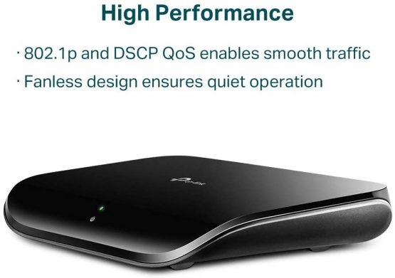 TP-Link TL-SG1005D, 5 Port Gigabit Ethernet Network Switch, Ethernet Splitter, Hub, Desktop and Wall-Mounting, Plastic Case, Plug and Play, Energy-Saving, Black - Image 3