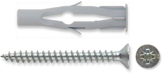 Fischer 71080 SOS Home Kit 360 pcs Wall Plugs and Screws for Full Wall and Perforated Bricks, Grey, Set of 360 Pieces - Image 3