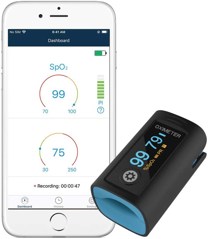 Viatom Pulse Oximeter with Free APP for Adult and Child, Oxygen