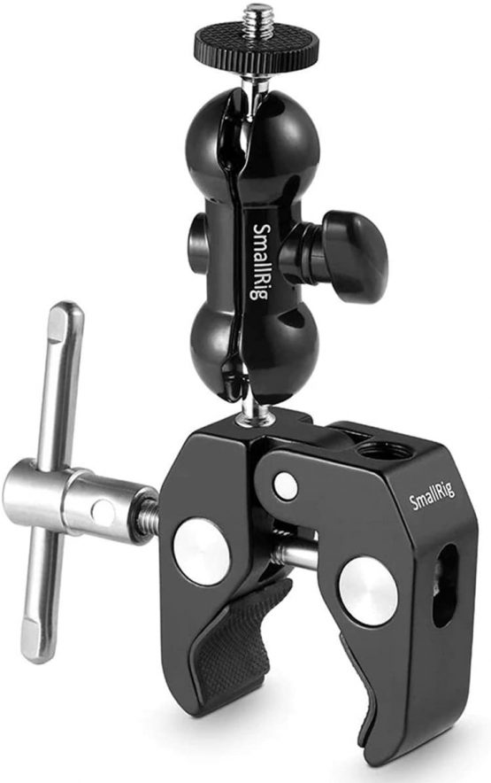 SMALLRIG Camera Cool Ballhead Super Clamp Mount with Mini Magic Arm - 1138