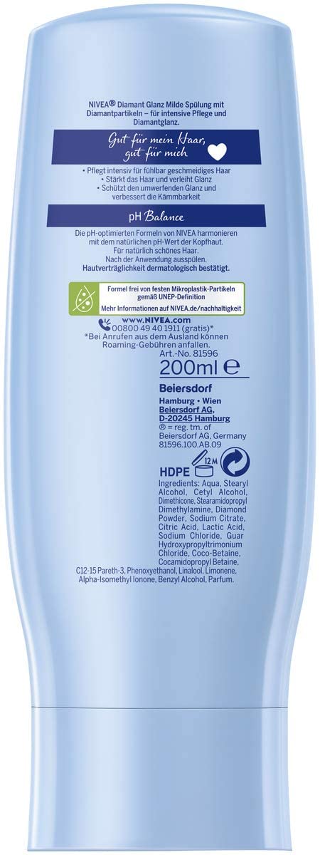 Nivea Diamond Shine Mild Conditioner (200 ml), Nourishing Hair Conditioner with Diamond Particles - Image 2