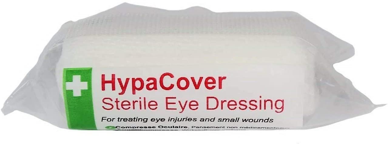 Safety First Aid Group HypaCover Sterile Eye Pad Dressing Bandage (Pack of 6), White, 10x8 cm (Pack of 6)