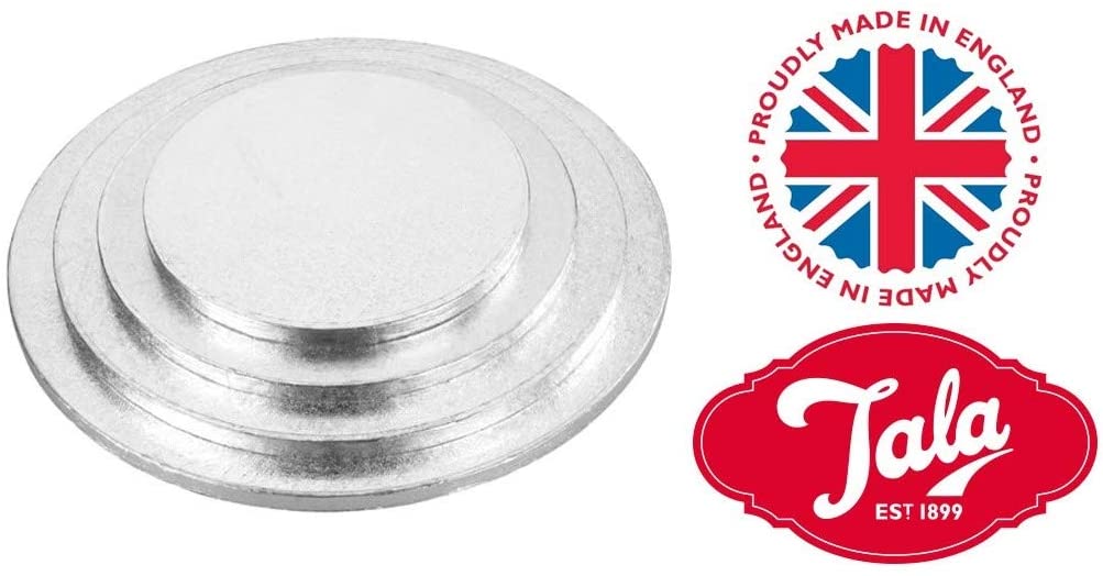 Tala 8 Inch / 20cm Diameter Cake Board, Ideal for Victoria Sponges and smaller cakes with Silver Foil base - Image 4
