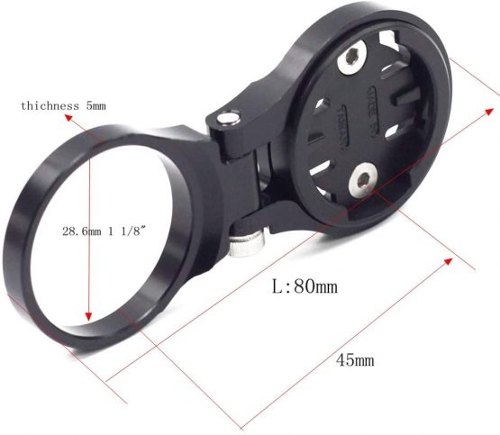 TUFF LUV Aluminium Stem Mount Compatible With Garmin (All Models) / Go-Pro GPS - Black - Image 3