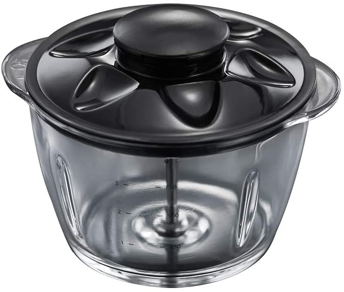 Russell Hobbs Desire Electric Fruit & Vegetable Mini Chopper, 1L glass bowl with 500ml food capacity & storage lid - Image 3