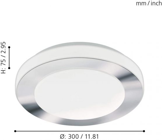EGLO 95282 LED CARPI Ceiling Light in Chrome and White - Image 2