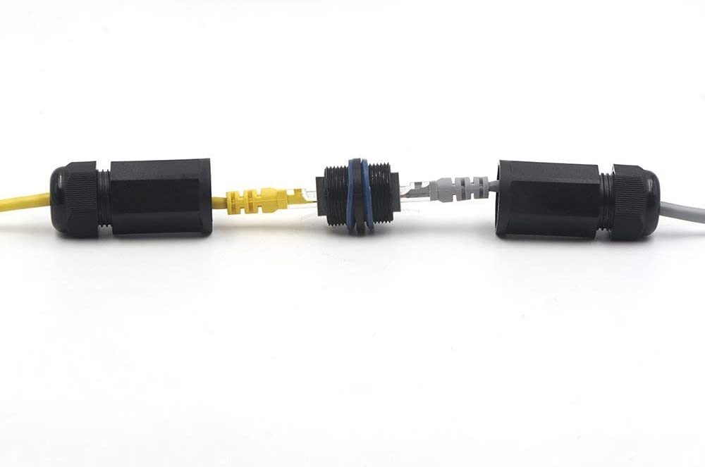VCE IP68 Waterproof RJ45 Coupler Cat6/Cat5E/Cat5, Outdoor Ethernet Cable Connector Female to Female, Shielded Network Extender 1 Pack - Image 3