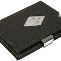 EXENTRI Leather Trifold Wallet in Mosaic - RFID Blocking w/Stainless Steel Locking Clip