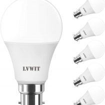 13.5W Daylight LED B22 Bayonet ,LVWIT A60 B22 GLS Bulbs,100W Equivalent,6500K Cool White Energy Saving Bulbs,Ultra Bright BC Bulbs,1521Lm, 220-240V ,Non-Dimmable ( Pack of 6)