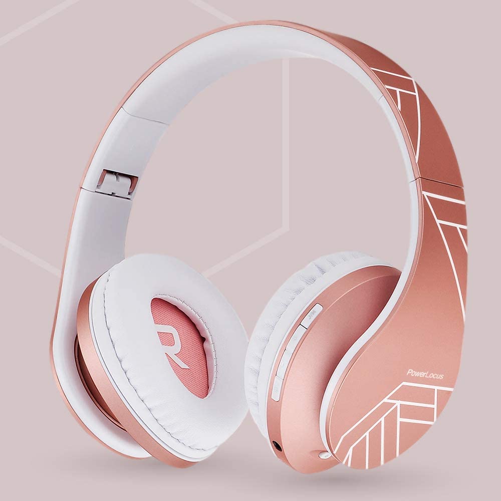 PowerLocus Bluetooth Over-Ear Headphones, Wireless Stereo Foldable Headphones Wireless and Wired Headsets with Built-in Mic - Image 2