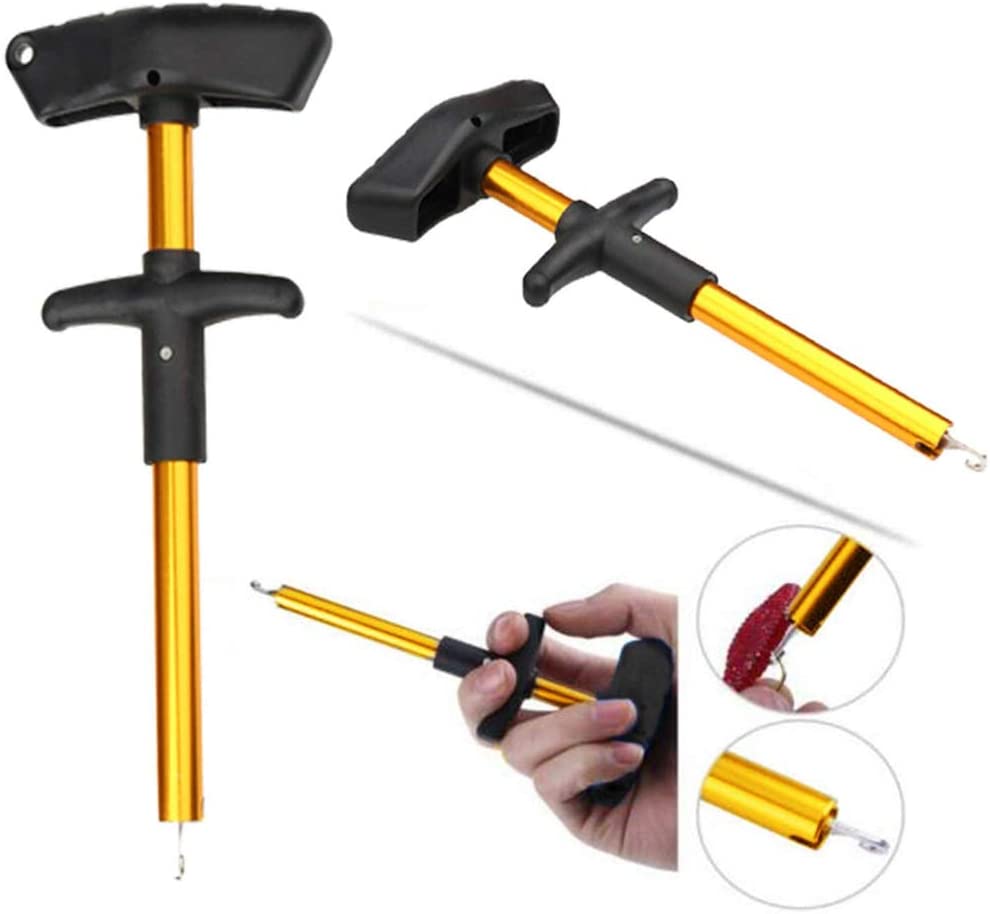 VOANZO Fishing Hook Remover, Squeeze-Out Fish Hook Separator Tools, Fishing Hook Extractor Puller Removal Tool 170x75x30mm (Yellow)