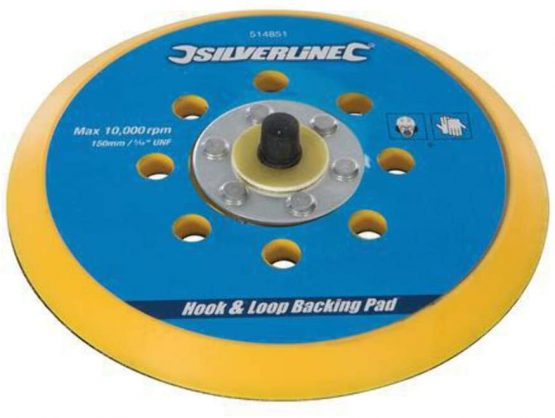 Silverline 108628 Hook and Loop Backing Pad 125 x 2 mm