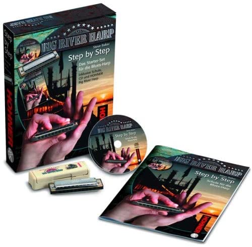 HOHNER Harmonica Blues Harp Starter Set German, silver