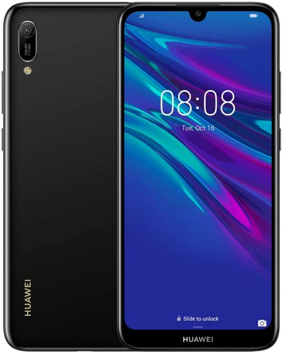 Huawei Y6 2019 32 GB 6.09 inch FullView Dewdrop Display Smartphone with 13 MP Camera, Android 9.0 Sim-Free Mobile Phone, UK Version, Midnight Black