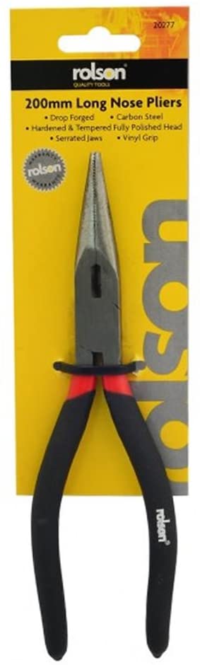 Rolson 20277 200 mm Long Nose Pliers, Black - Image 2