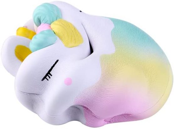 Anboor Squishies Unicorn Doughnut Slow Rising Squeeze Toys Stress Reliever Kawaii Sugar Scented Squishies Toys Prime Gift Collection (1 Pcs, Colorful) - Image 3