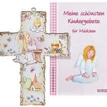 Colourful Baptism Cross for Girls