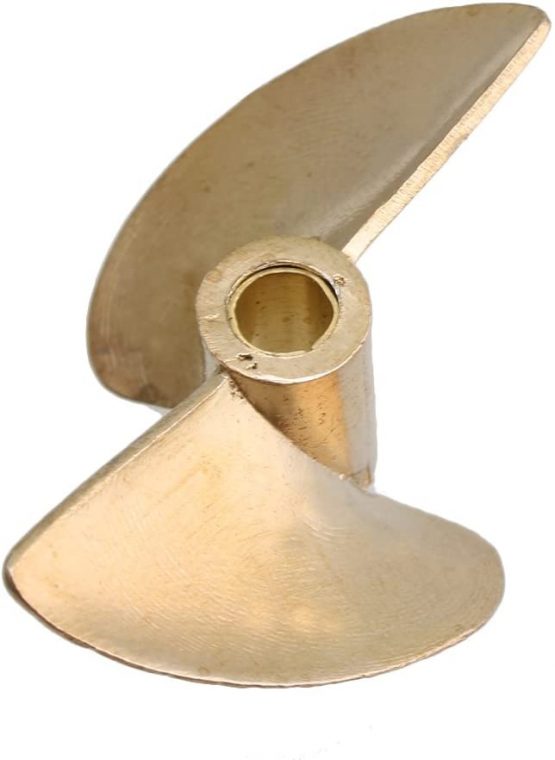 Mxfans Dia 4mm Shaft Center Hole RC Boat 2 Leaves Brass Propeller Dia 37mm P1.4