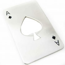 DSYJ Stainless Steel Credit Card Poker Bottle Opener for Your Wallet - Silver