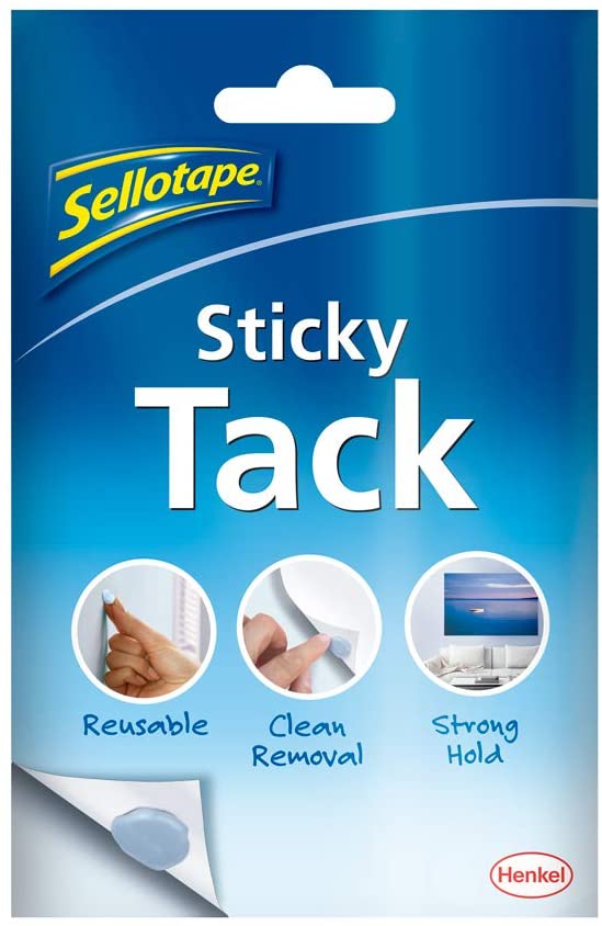 Sellotape 1792402 Sticky Tack for Home & Office, Reusable Adhesive