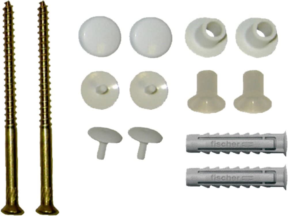 fischer WB10 - W.C. Pan to Floor Verticle Fixing Set, 42834, Plastic/Metal, 1/4-20