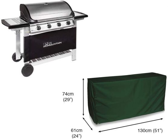Bosmere Protector 6000 | Gourmet 3 Burner Barbecue Cover | L 130cm W 61cm H 74cm | 100% Waterproof, UV Protected, Heavy Duty 600D | 6 Year Guarantee | C725 - Image 3
