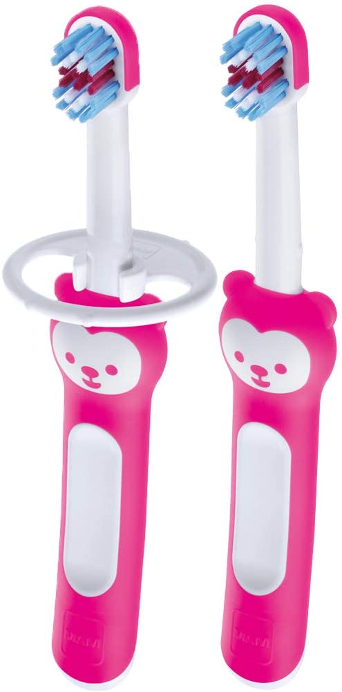 MAM Baby's Brush, Pink, 1 count (Pack of 2)