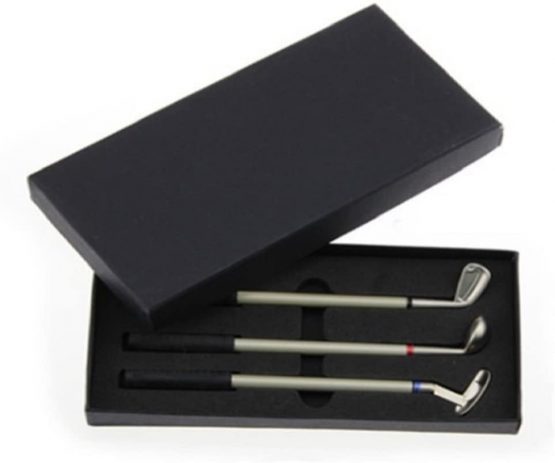 LL-Golf ® Golf Club Pen Gift Set/Ballpoint Pen in Black Gift Box/Golf Present