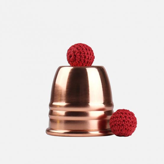 Enjoyer Chop Cup Magic Tricks Cup and Balls Close Up Magic Props Stage Illusions Magician accessories (Copper,Diamter 7cm)