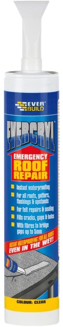 Sika Everbuild, Evercryl, Emergency Roof Repair Cartridge, Instant Waterproofing Roof Repair
