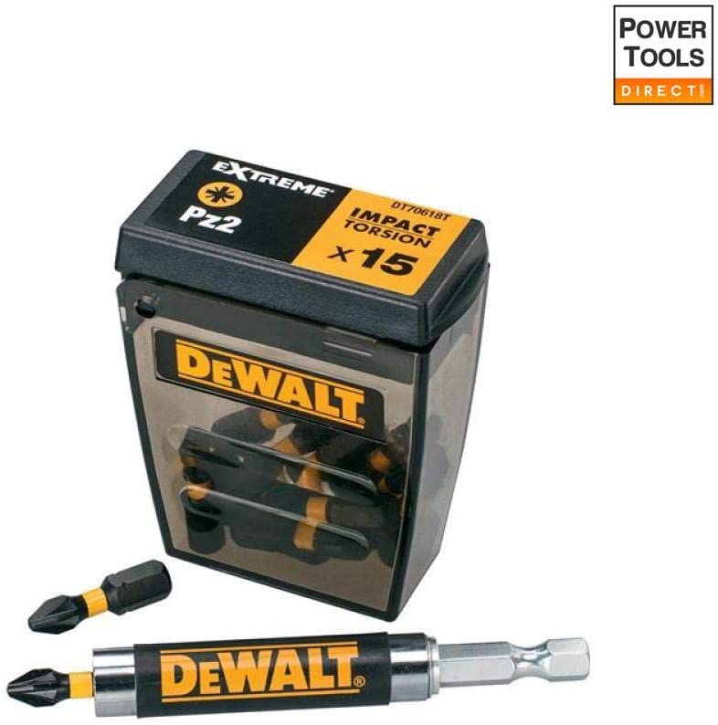 XMS DEWALT Extreme Impact Torsion Bits PZ2 x 16,Multi,One Size,DT70618T-QZ