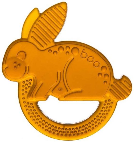 Boo The Bunny - Natural Rubber Teether 100% Natural Non-Toxic eco-Friendly Teething Toy Pure Safe and Strong