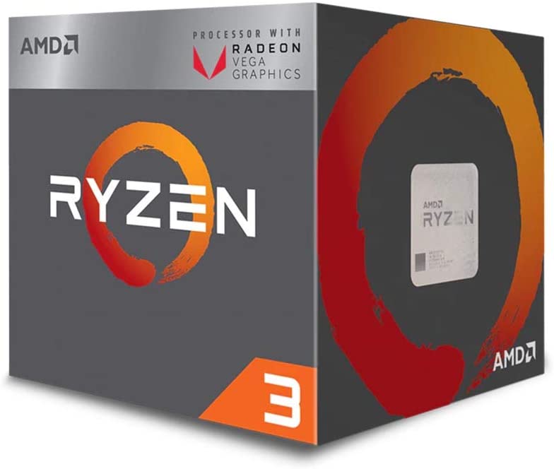 AMD YD2200C5FBBOX Ryzen 3 2200G Processor with Radeon Vega 8 Graphics Wraith Stealth Cooler, Black