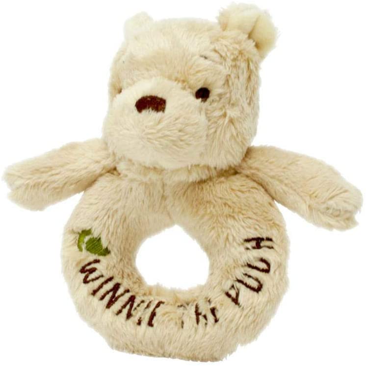 Official Disney Winnie The Pooh Rattle - Soft Pooh Bear Baby Toy by Rainbow Designs, White - Image 2