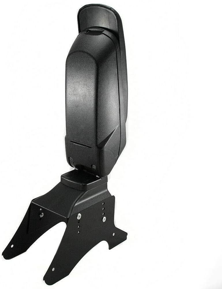 Universal 48013 Car Armrest Arm Rest Centre Console Storage Box Sliding Top Faux Leather Black - Image 4
