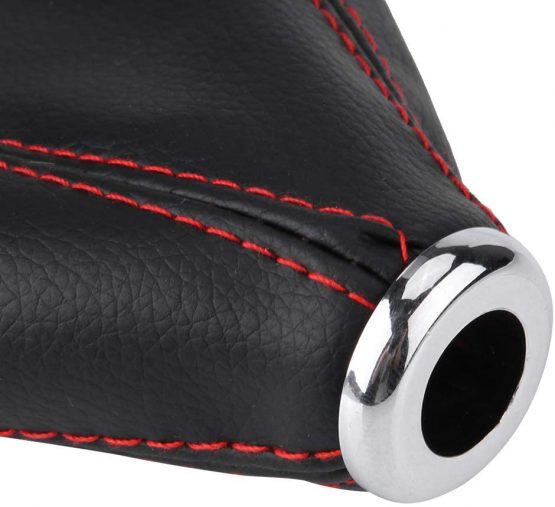 Gear Stick Cover, Universal PU Leather Gear Stick Cover Auto Gear Knob Boot Gear Shift Gaiter Boot Gear Stick Knob Dust Cover for Most Manual Transmission Cars - Image 4