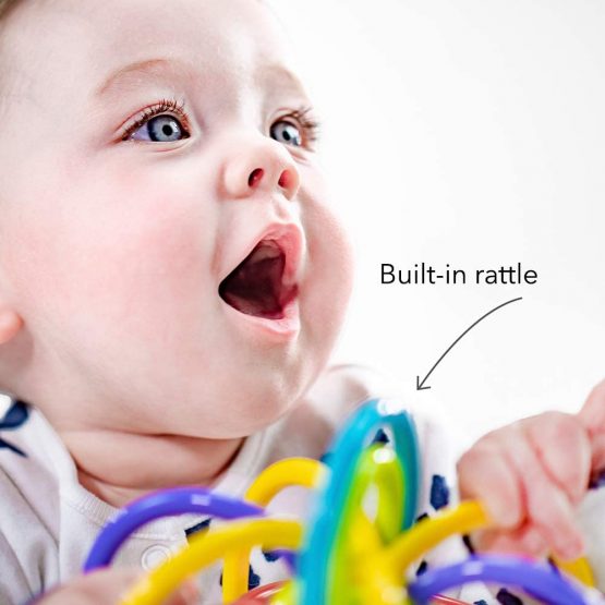 Nuby Lots A Loops Teething Ring and Built-in Rattle Toy - Image 3