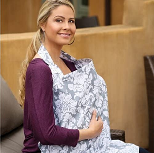 Breastfeeding Cover, Breathable Cotton Nursing Cover Scarf Breastfeeding Apron Shawl for Baby Car Seat Cover Baby Swaddle Blanket - Image 2