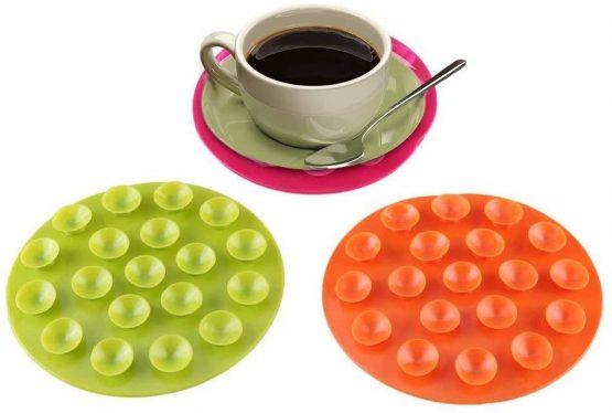Creative Children's Tableware Sucker Baby Kids Magic Suction Mat Portable Double-sided Suckers Anti-slip Plate Bowl Cutlery Placemat(Green) - Image 2