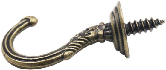 mciskin Vintage Wall Ceiling Screw Hooks Cup Hooks Hanger,Vintage Carving Screw-in Wall Ceiling Hooks Cup Hooks Hanger(8PCS/Bronze) - Image 4