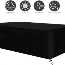 Osarke Garden Furniture Covers Waterproof Square Outdoor Furniture Cover for Table Chairs Rattan Furniture Covers Protective Patio Furniture Cover 420D Oxford Black 120 X 120 X 74cm