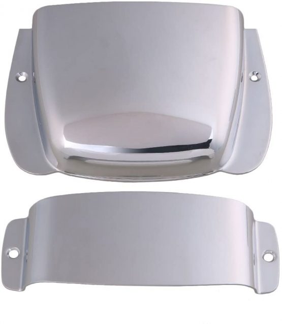 Mxfans Chrome Zinc Alloy Pickup Bridge Cover Plate for PB Bass Guitar - Image 2