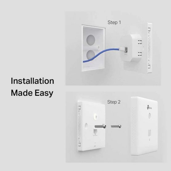 TP-Link EAP115-Wall Omada N300 Wireless Wall-Plate Access Point, 802.3af, Easily Wall Mount, Free EAP Controller Software - Image 2