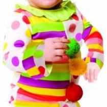 Dress Up America Sweet Dots N' Stripes Infant Clown Costume, multicolor, (weight:10-13.5 kg, height: 74-86 cm)